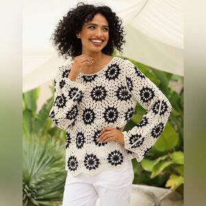 Crochet-Spitze sweater size medium